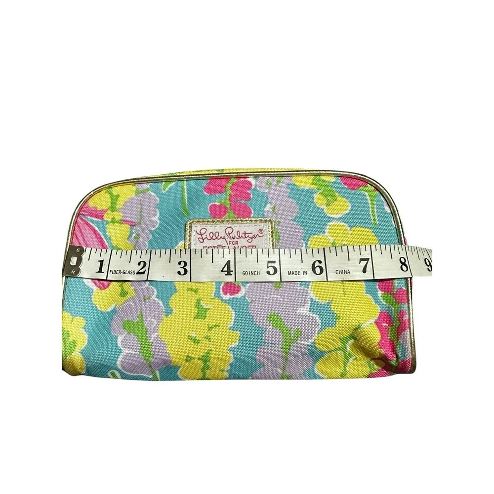 Estee Lauder x  LILLY PULITZER Floral Multicolor Makeup Bag EUC